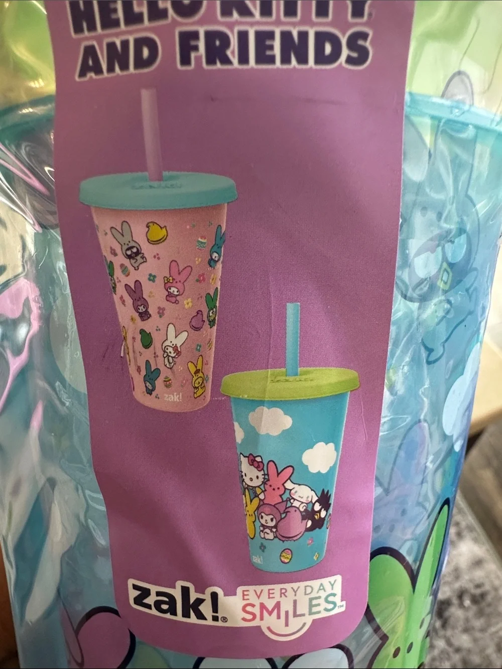 Hello Kitty & Friends Tumblers with Lid 2 pack